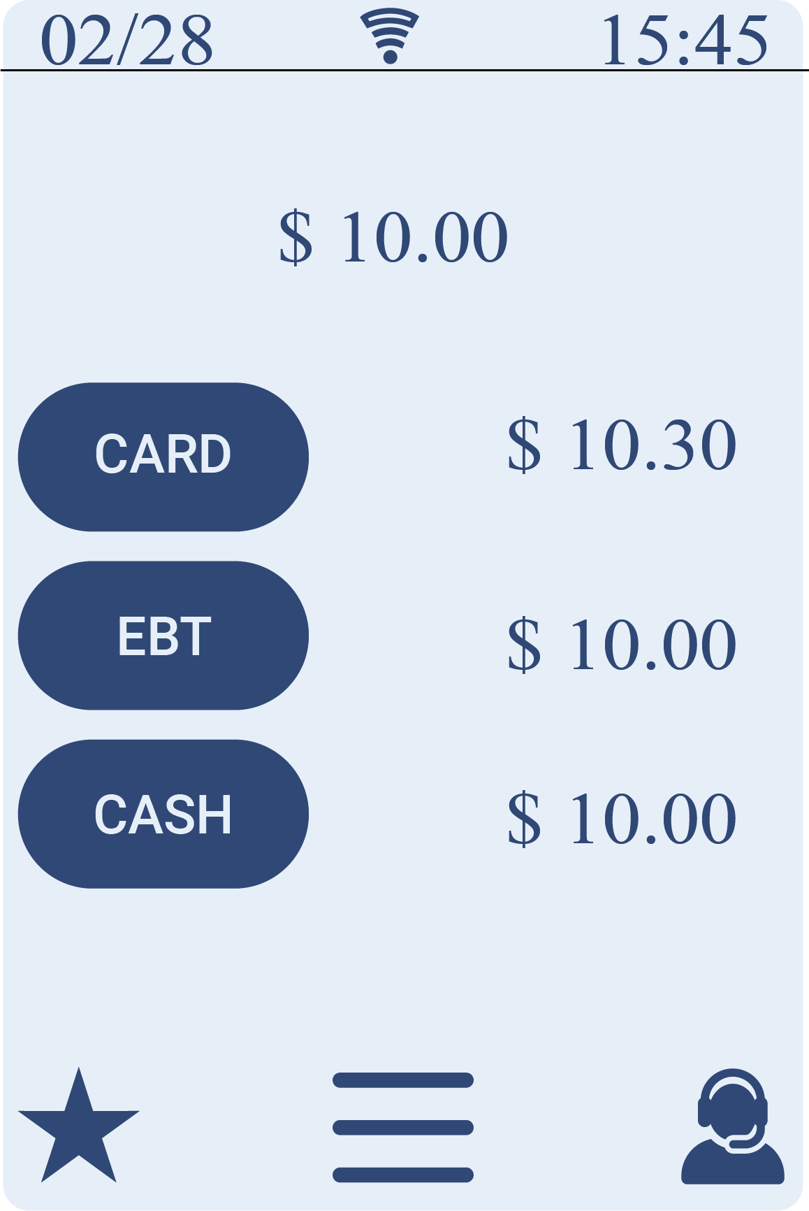 VP100 Dual pricing UI