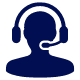 Technical Support blue icon