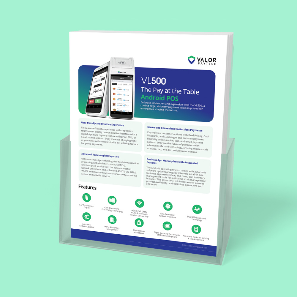 Valor VL500 POS Brochure Thumbnail