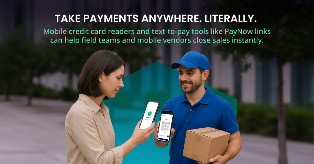 Mobile payment options for merchants—accept card payments anywhere with PayNow and mobile POS readers