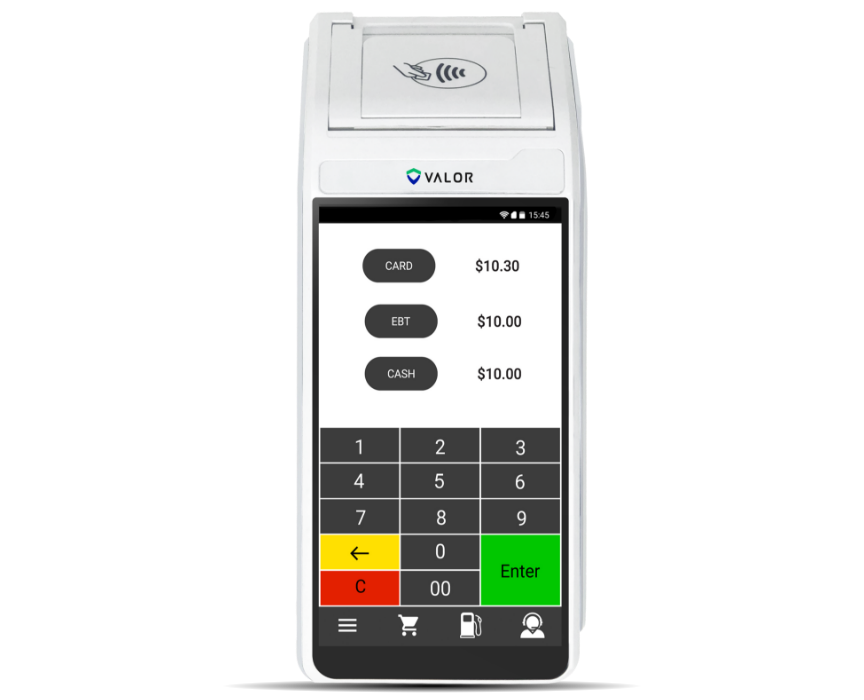 VL500 fleet-compatible payment device for secure fleet card processing and fuel payments by Valor PayTech