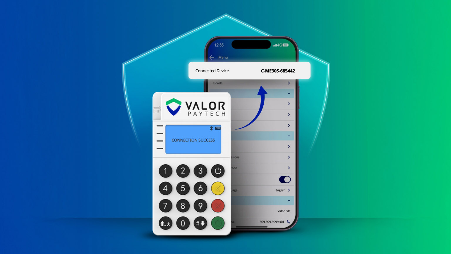 How to deploy and connect Valor PayTech RCKT device to portal and mobile app video guide