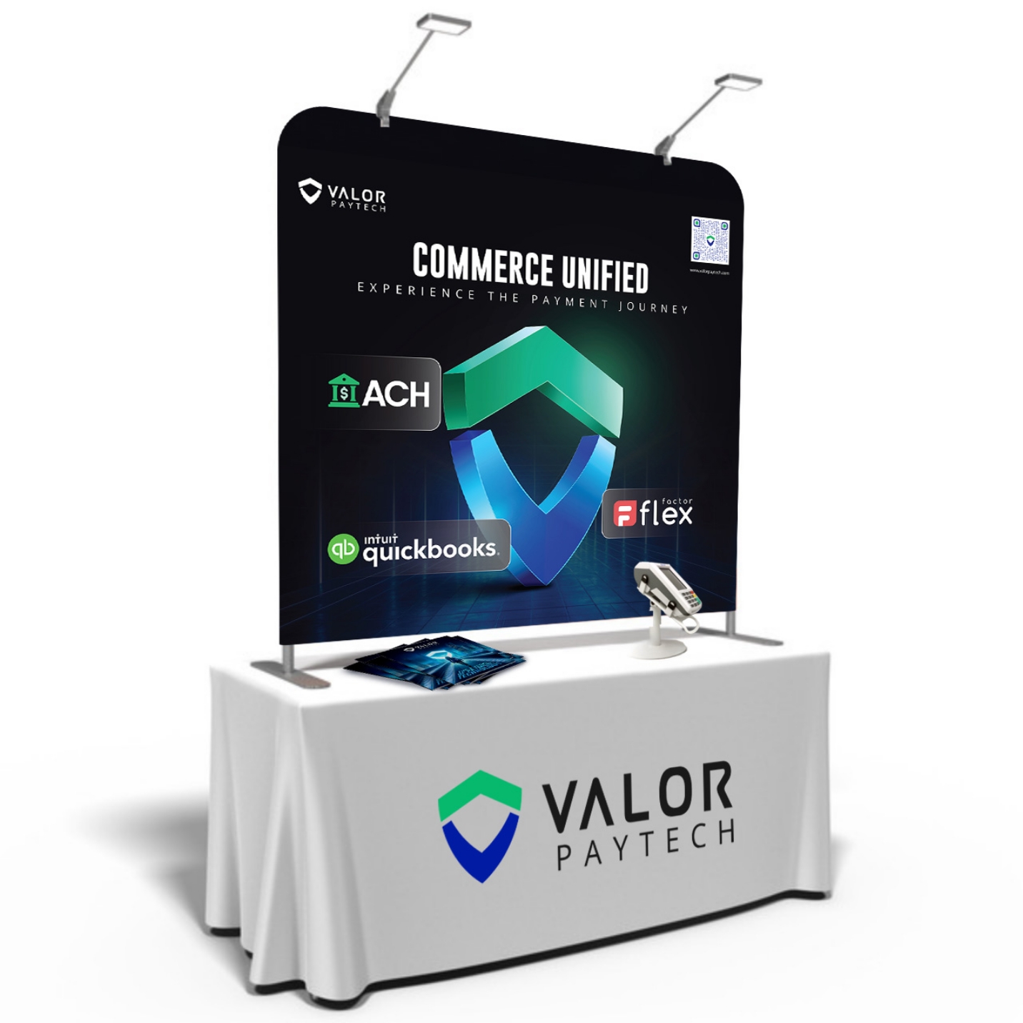 Valor PayTech table booth 92 at NEAA 2026 event showcasing payment technology solutions